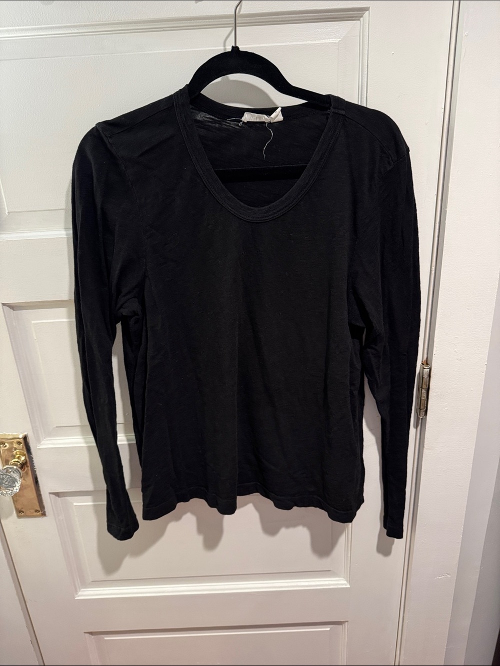 Wilt Black Long Sleeve Crewneck Top